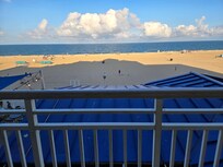 Balcony view of the bar roof.