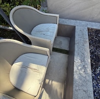 Ripped and old chairs.