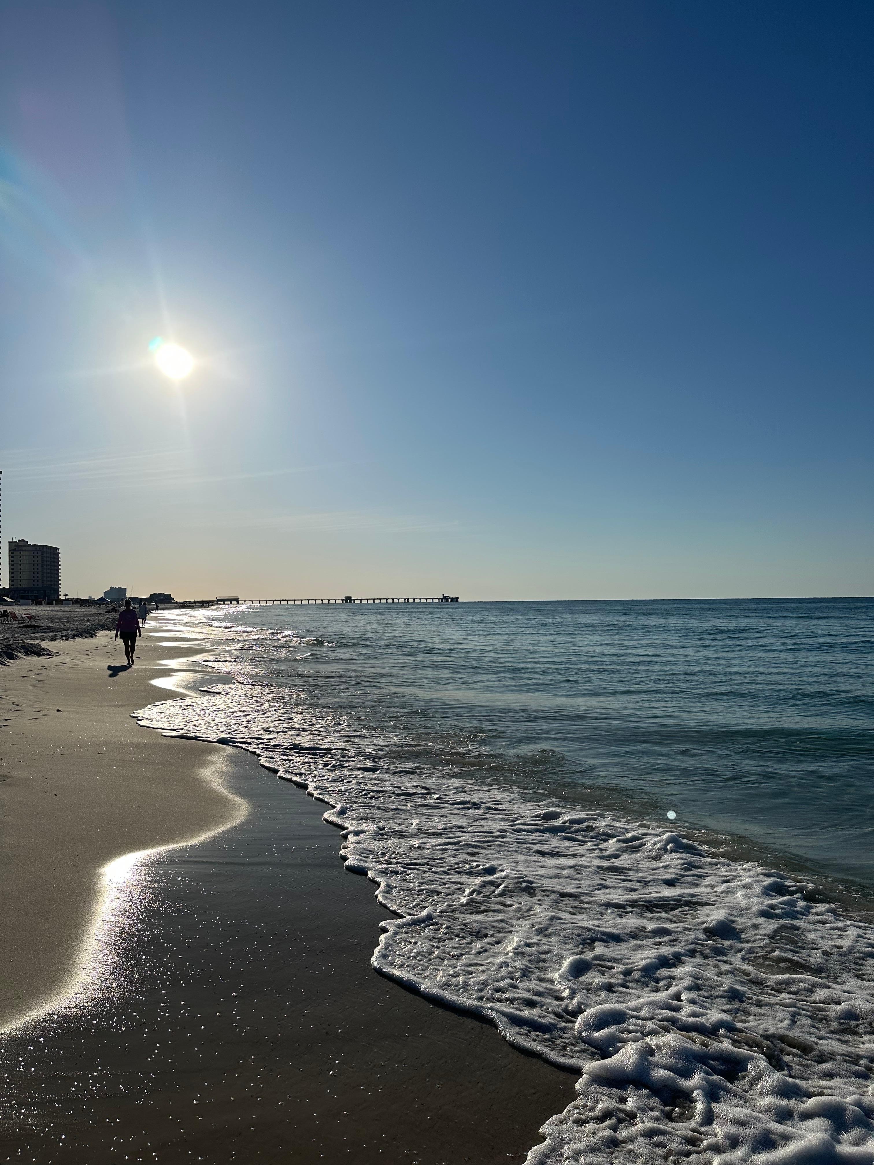 View of beach.  