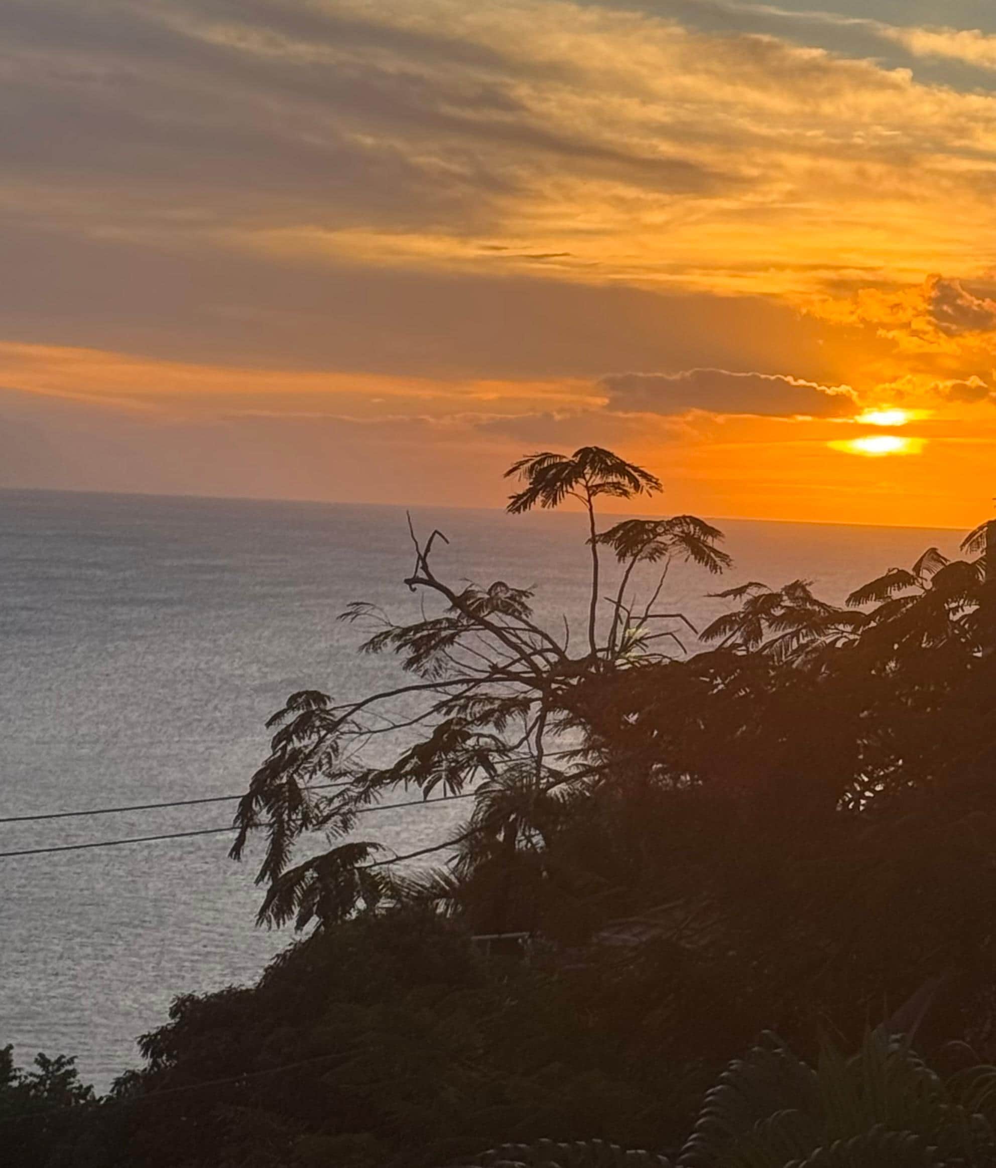 Sunset on the backside of the villa.