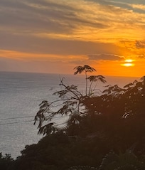 Sunset on the backside of the villa.