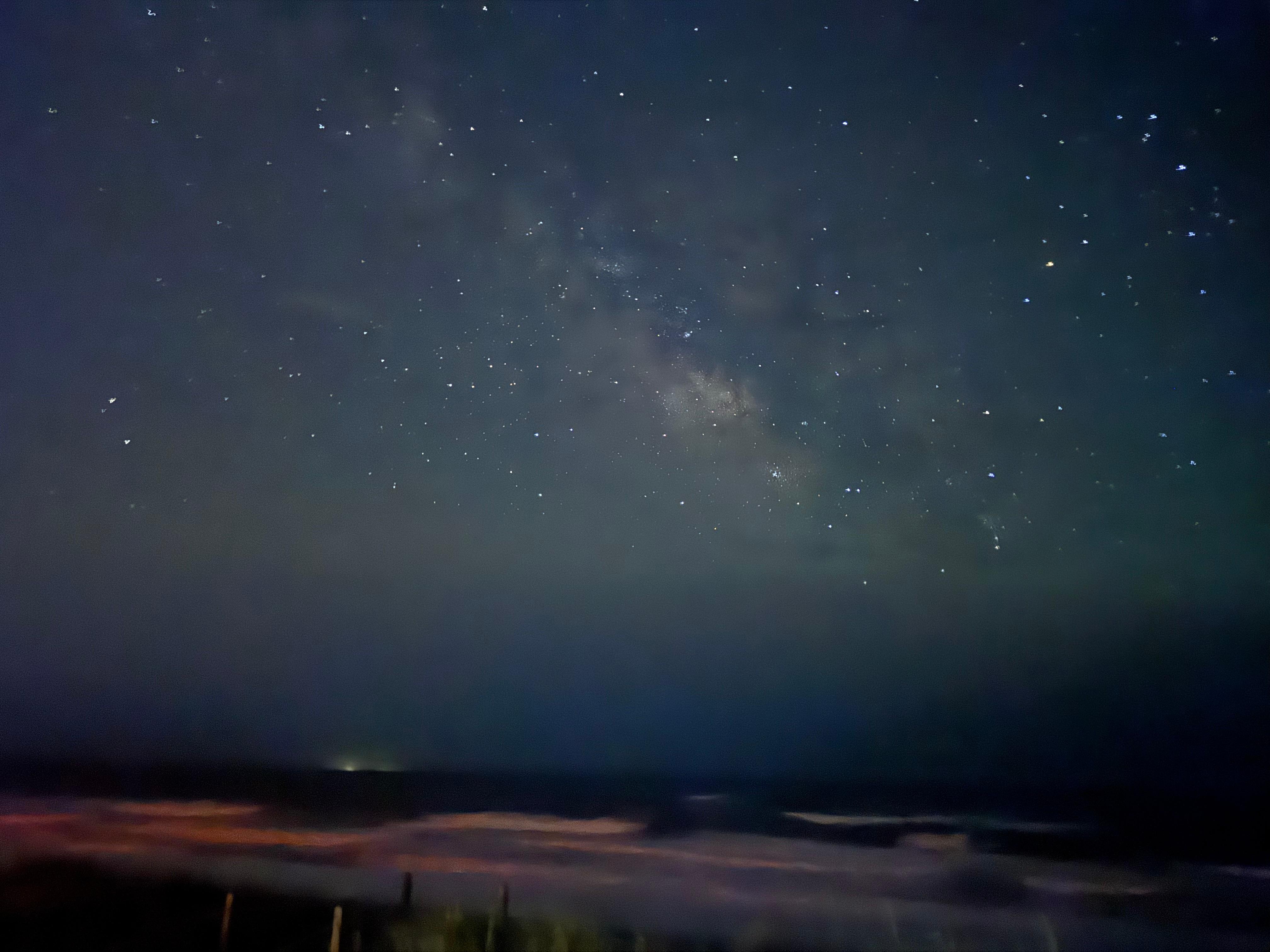 Night sky with milky way.. from balcony.