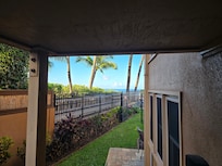 Lanai looking out at the bay.