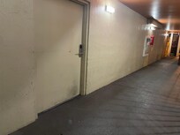 Hallways and walls are dirty and scratched