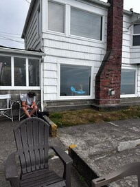 Outside our deluxe queen cottage