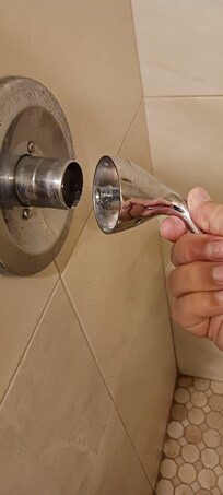 Shower faucet handle comes off