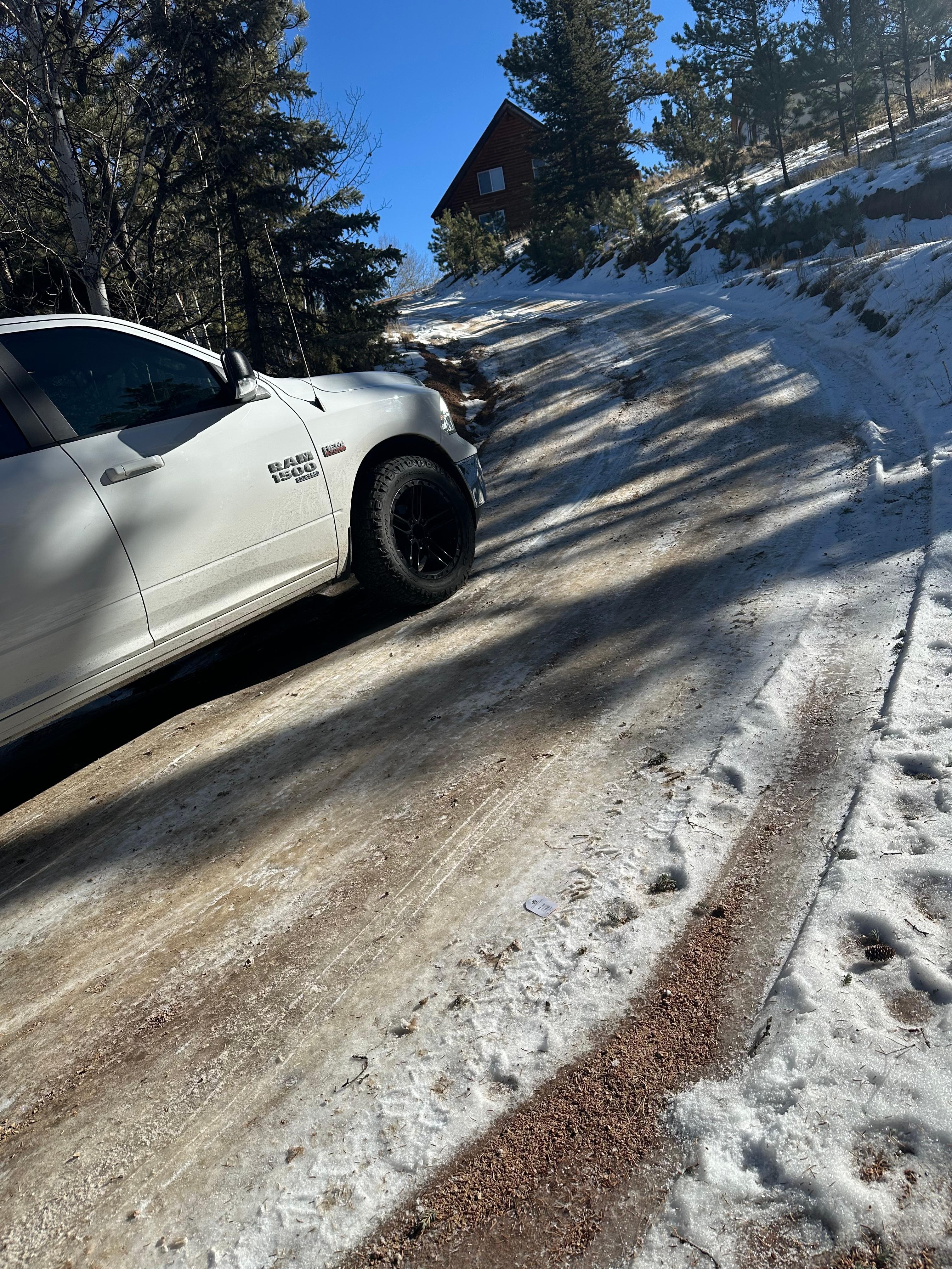 Driveway up to the house