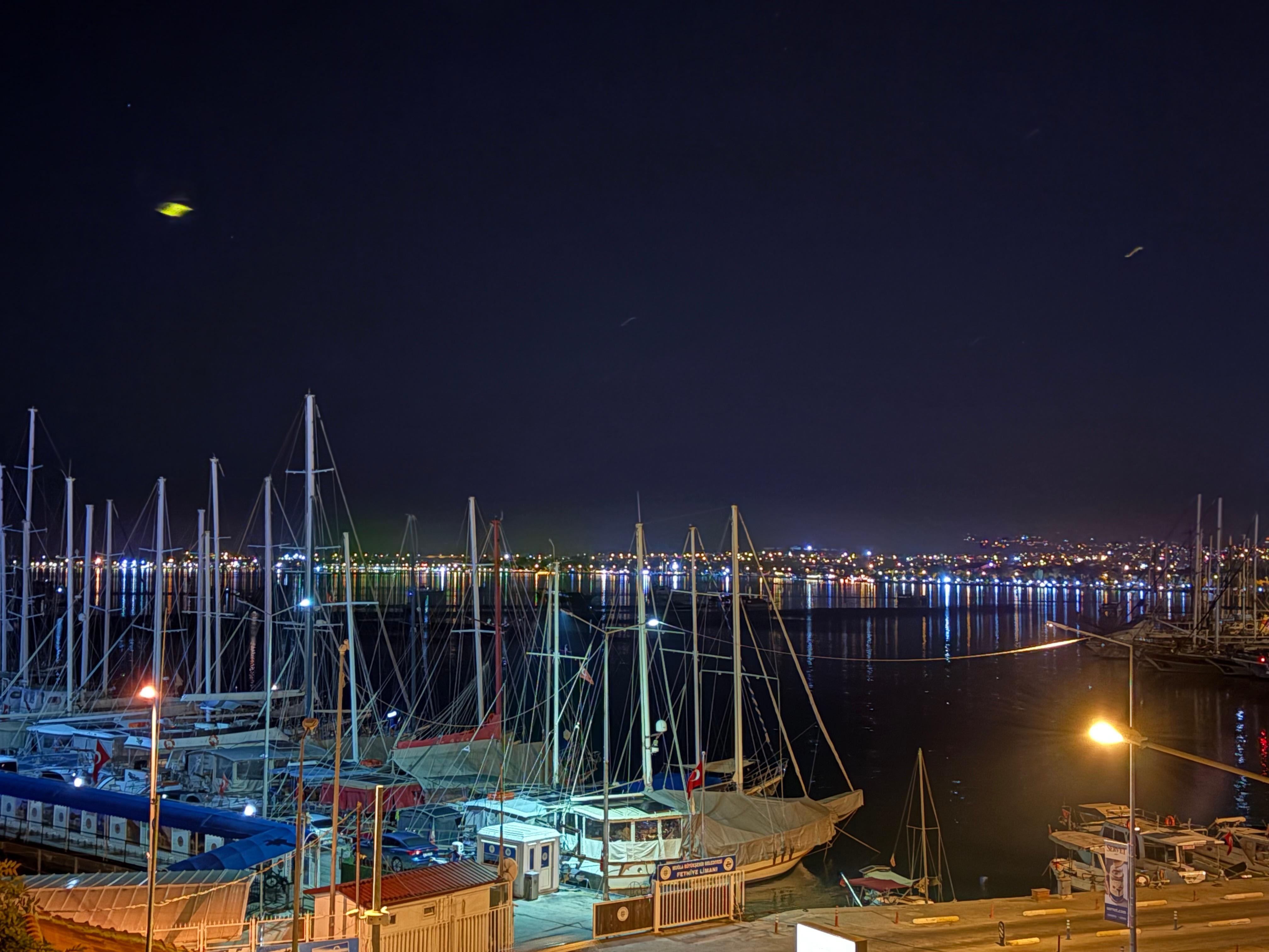 View from the balcony over the harbour 