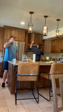 Kitchen and counter for size