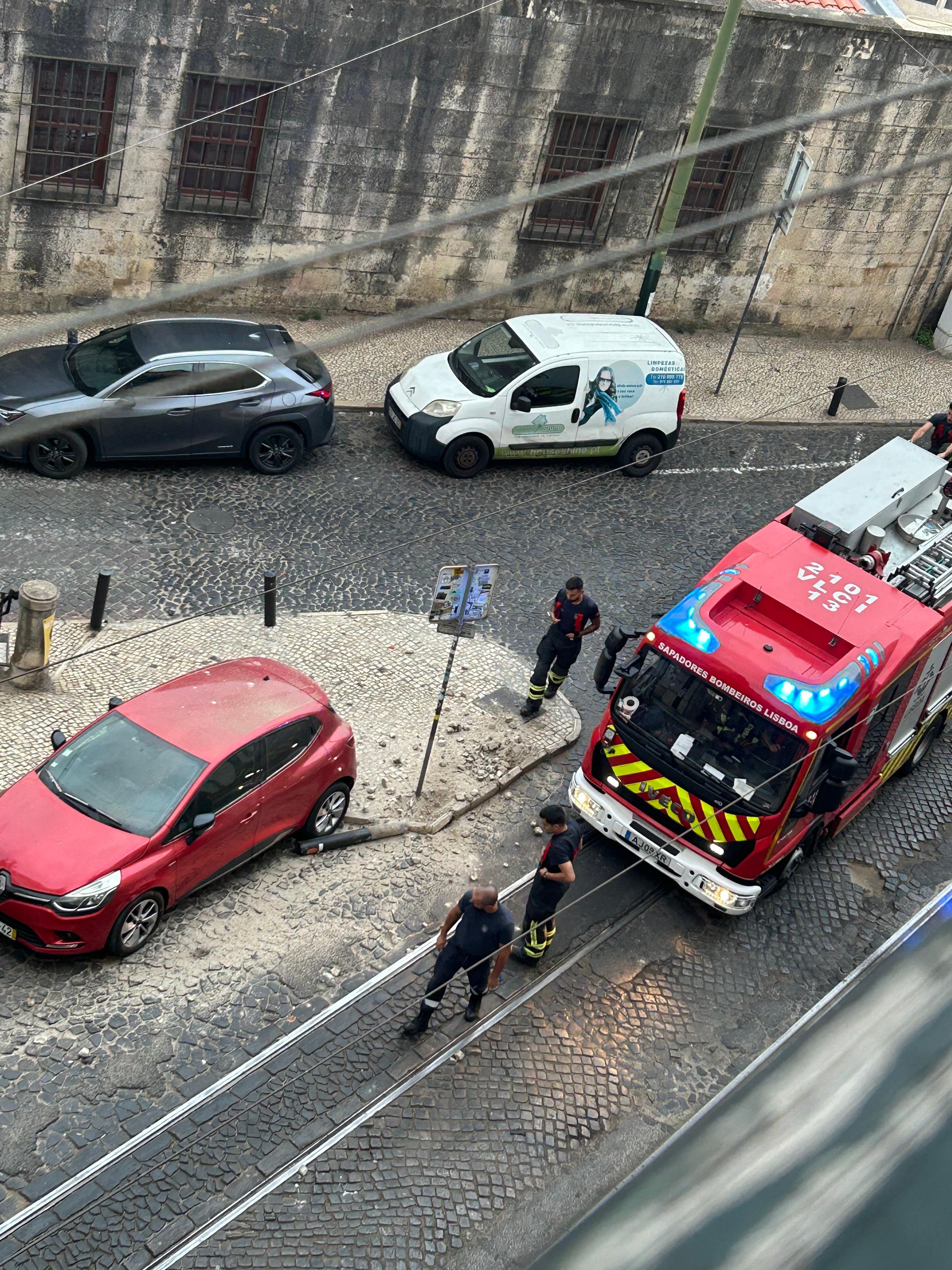 Action outside our window. 