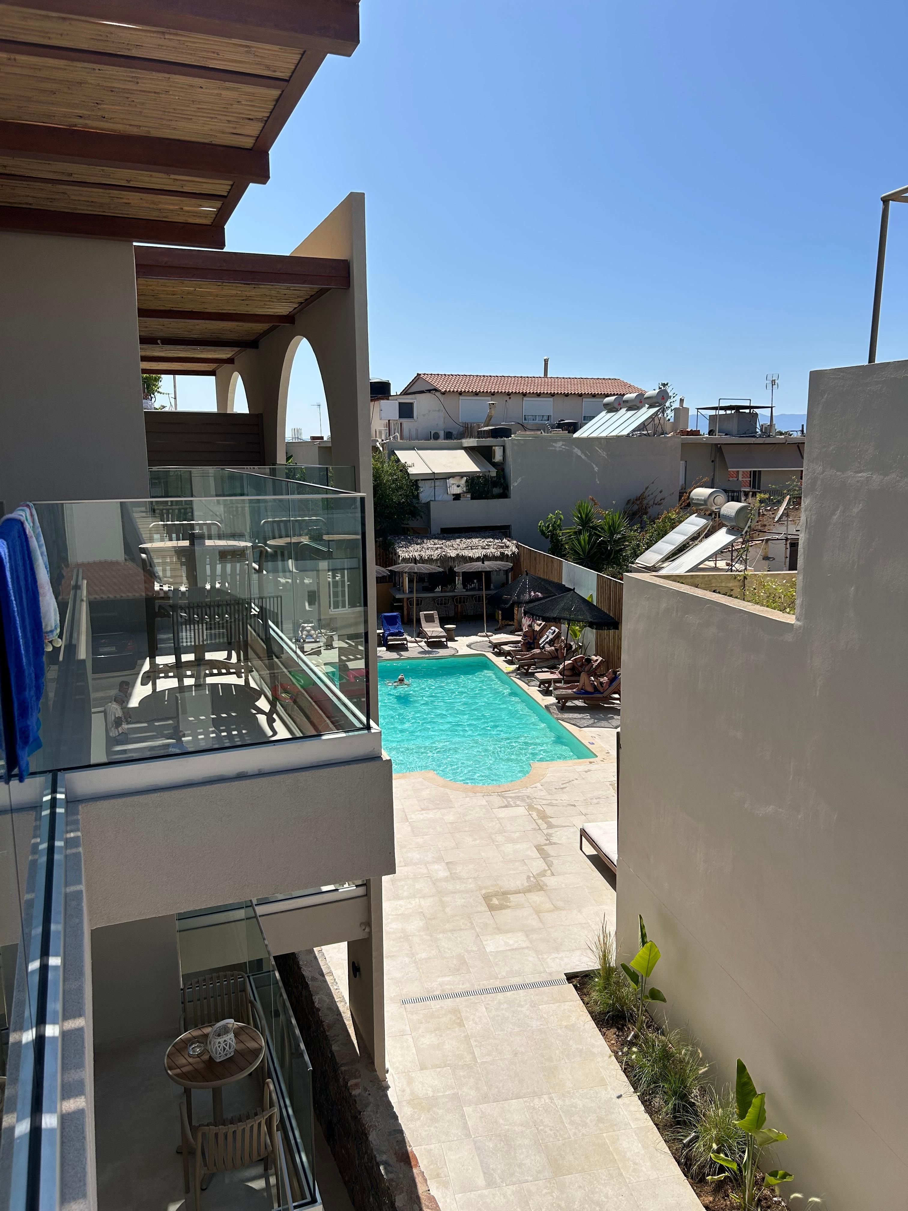 Pool view from balcony 