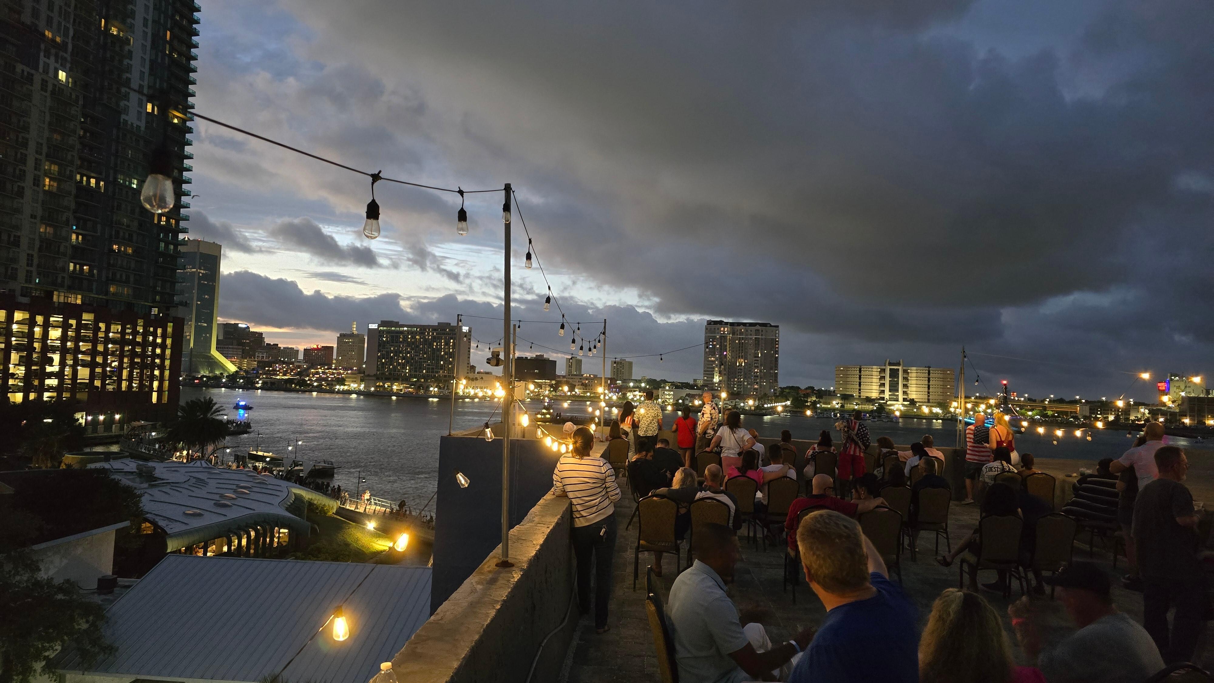 Rooftop view overlooking the St John's River 