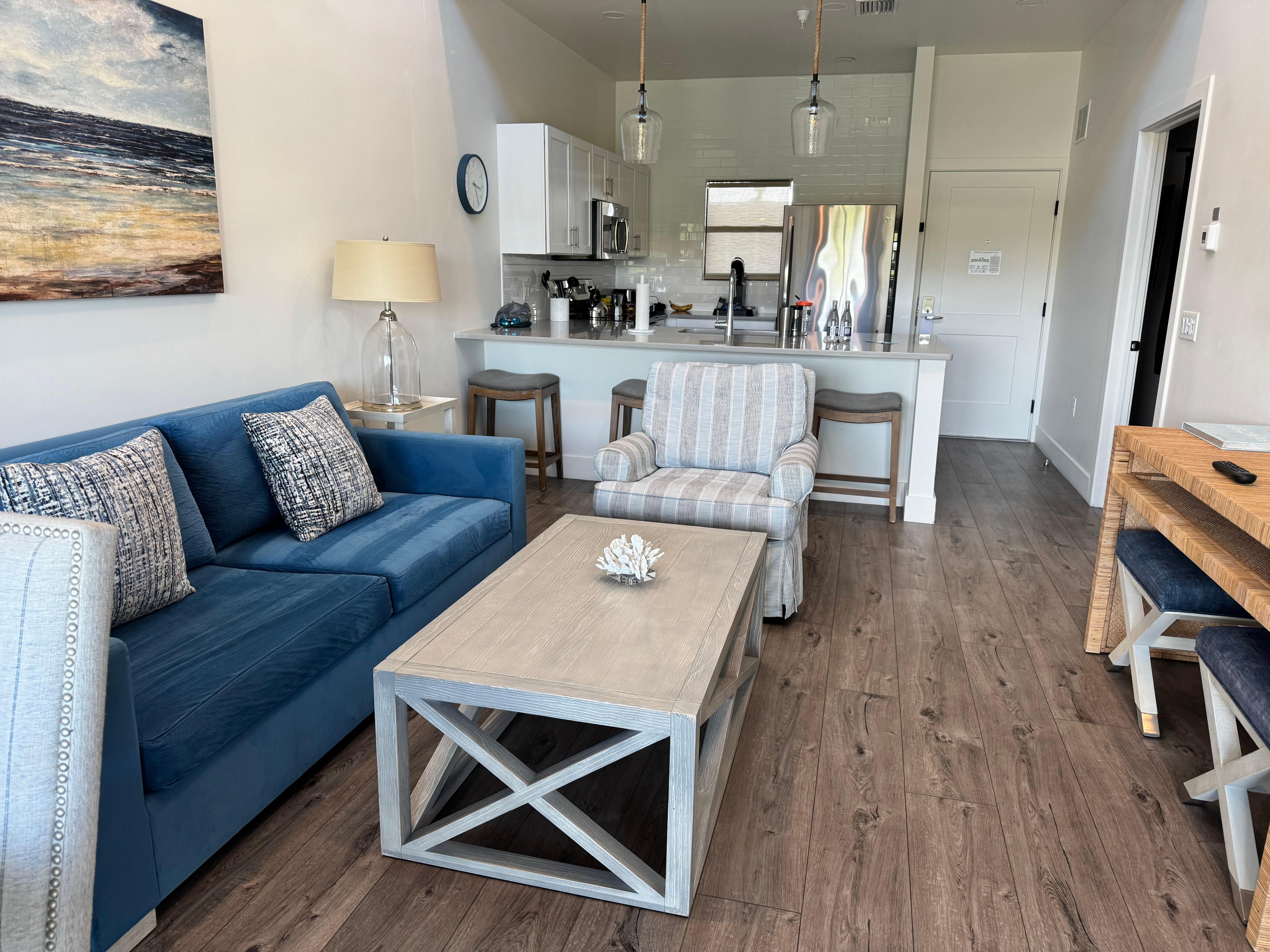 Living room and FULL kitchen!