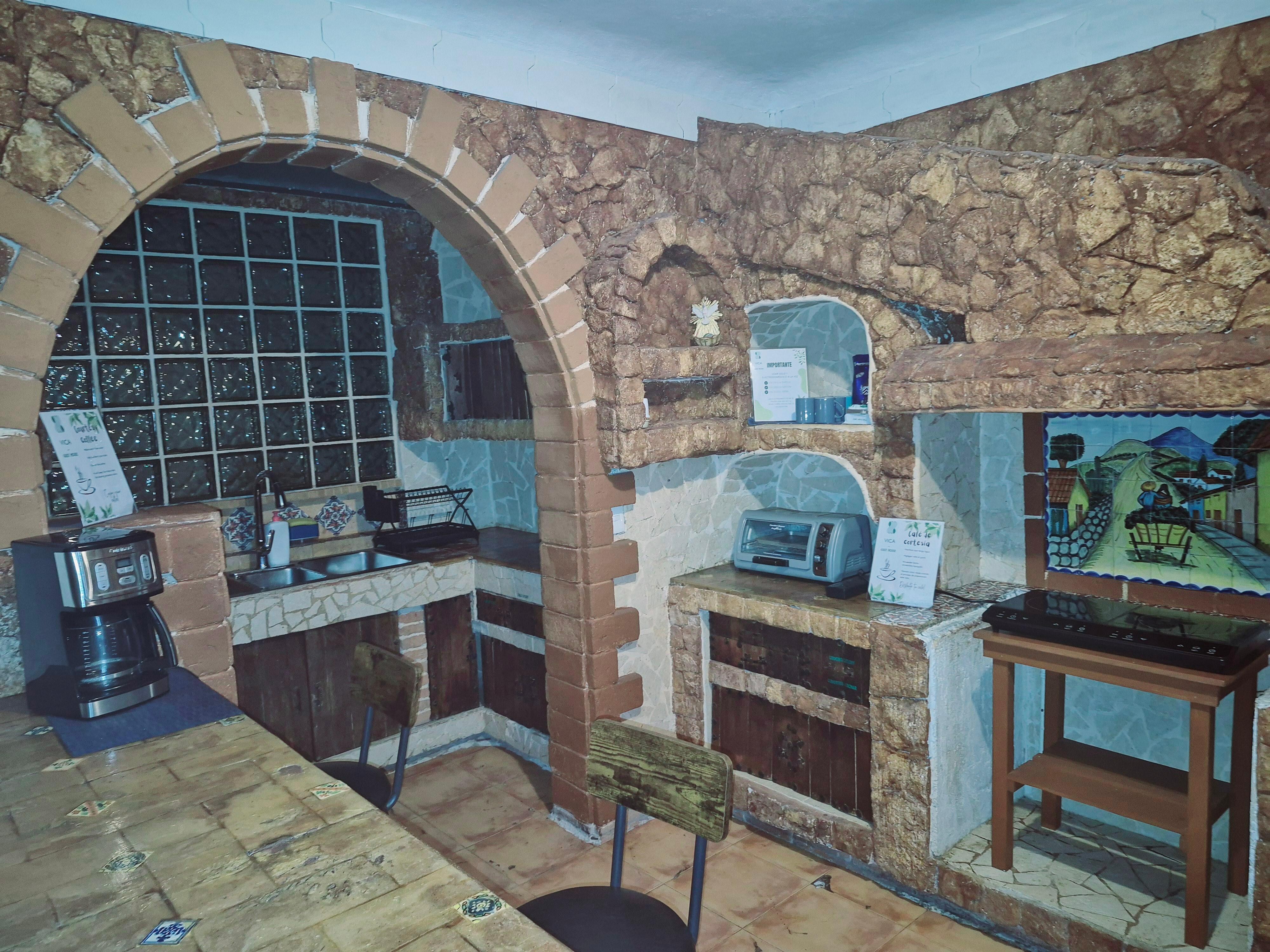 Kitchen in the Vica Guest House.