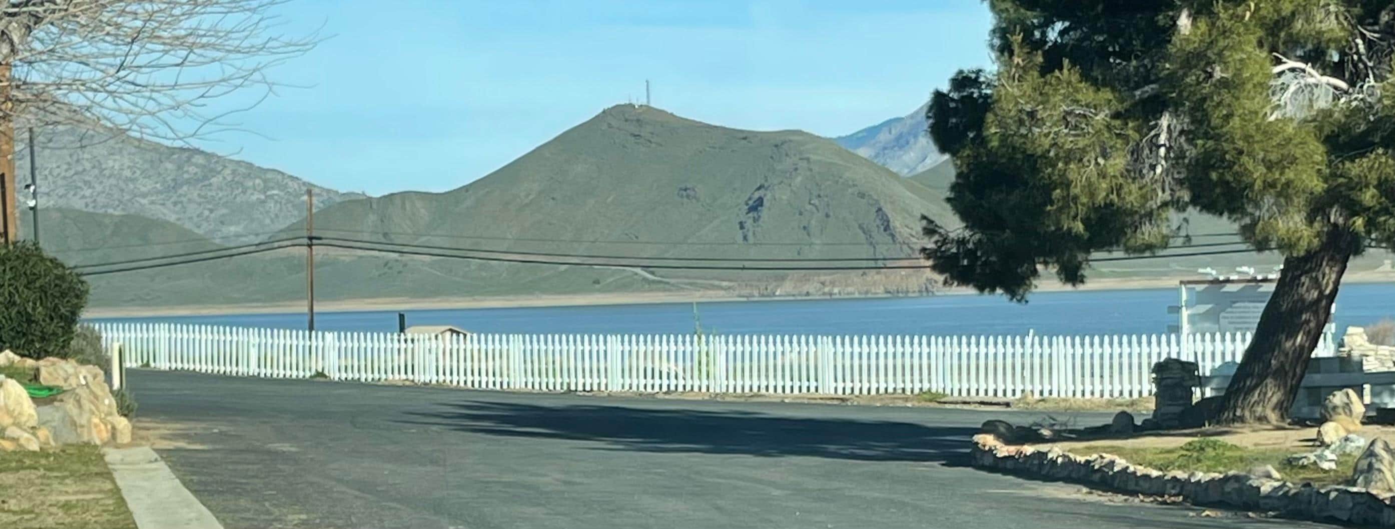 You will be staying right across the road from a great view of the lake