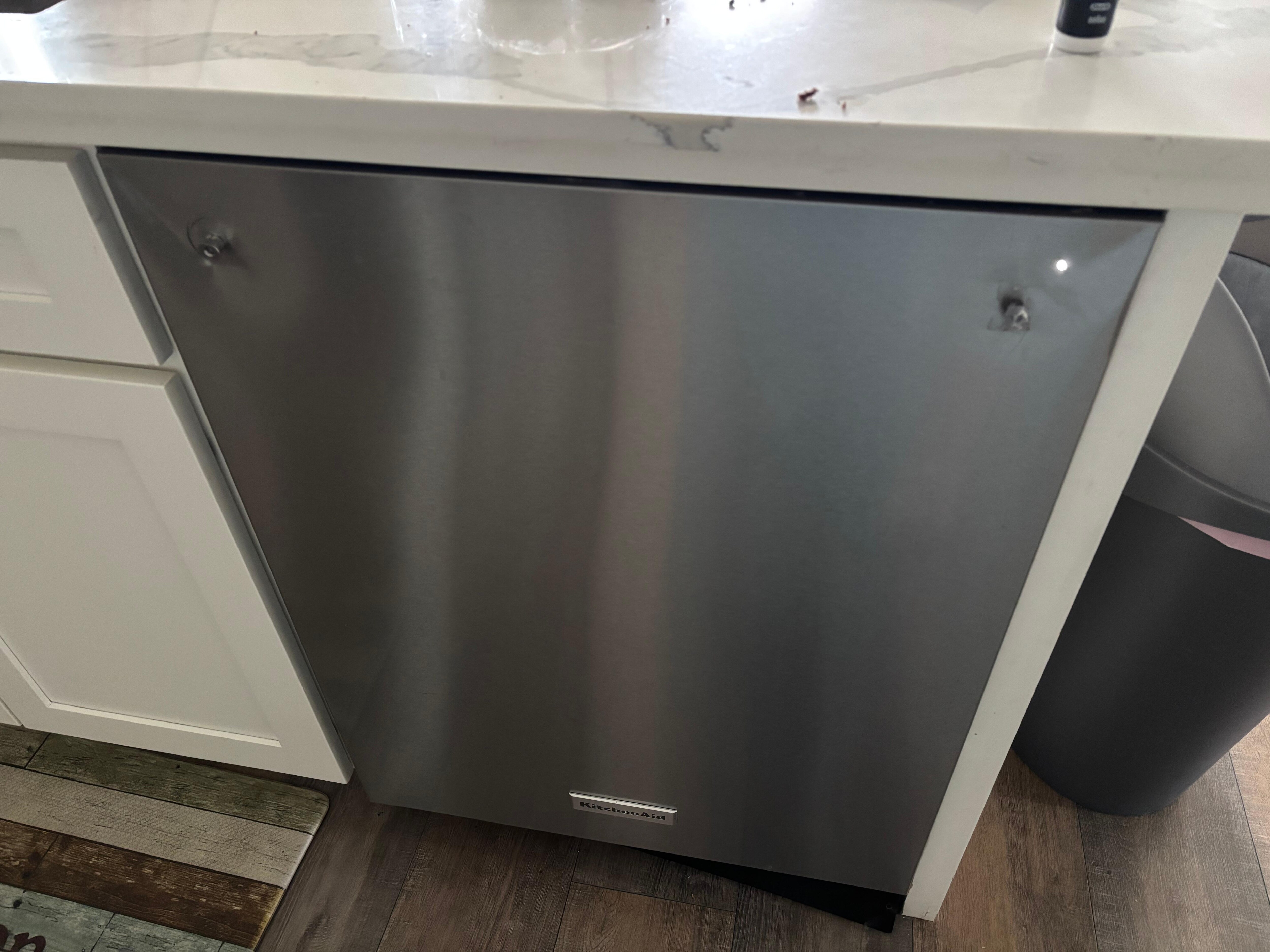 No handle on dishwasher