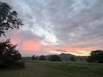 Sunset from behind condo.