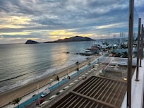 Ocean view from rooftop restaurant