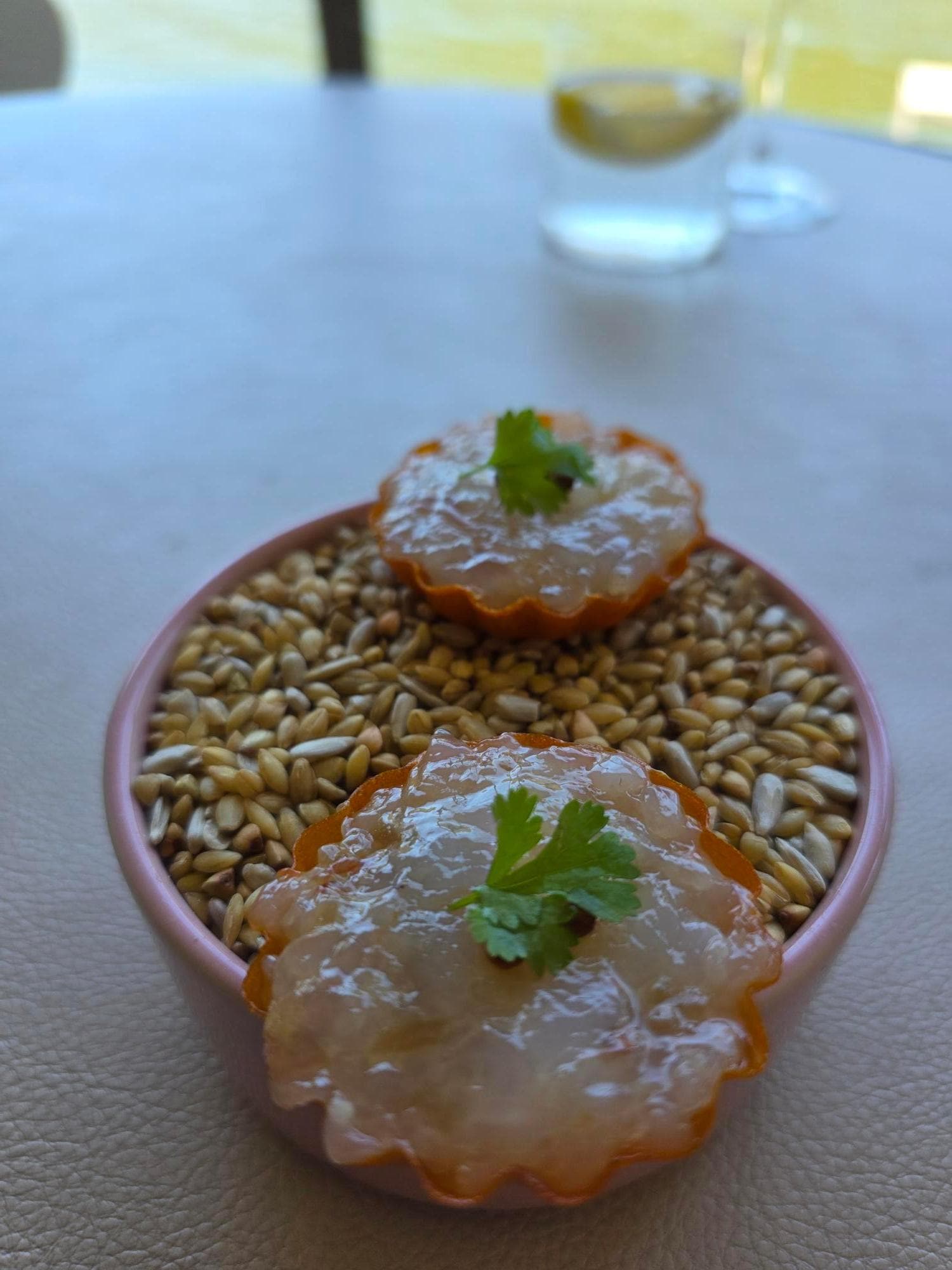 One of the dishes at Berowra Water Inn