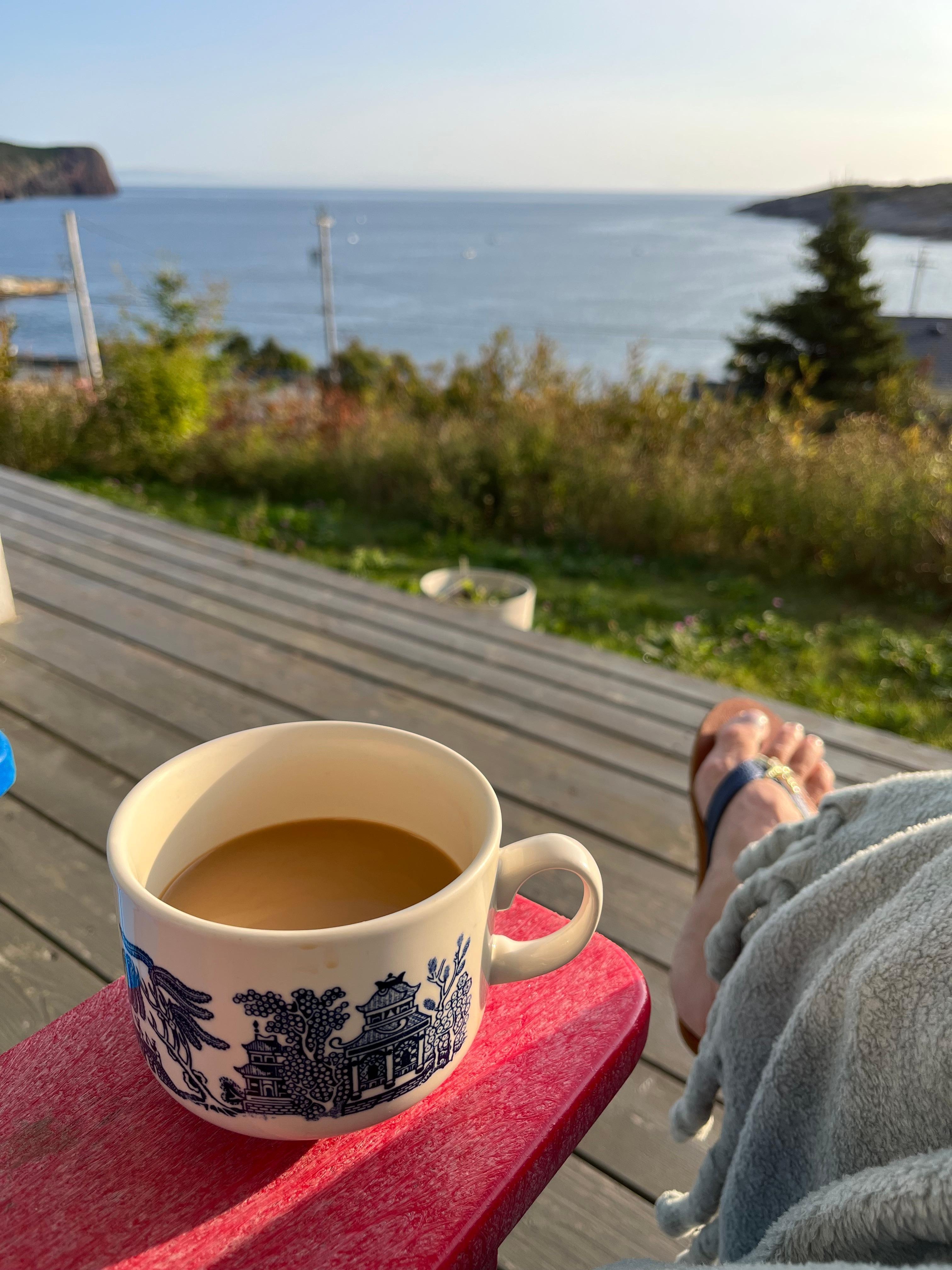 Morning coffee with a view