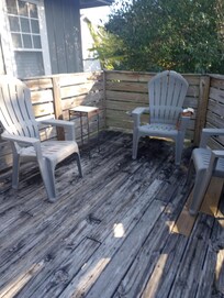 Deck sitting area