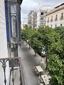 View of the area from the living room balcony.