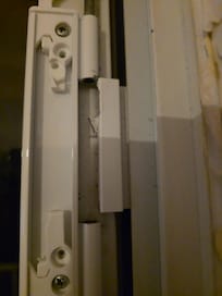 Door was off track and would not shut