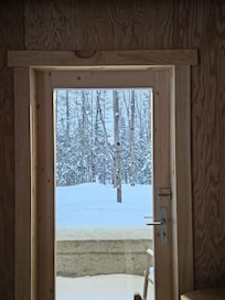 View from kitchen (ground level)