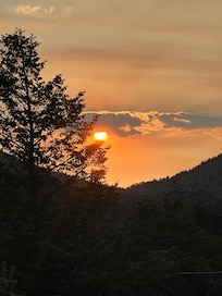 Taken while sitting by the lovely hot tub!