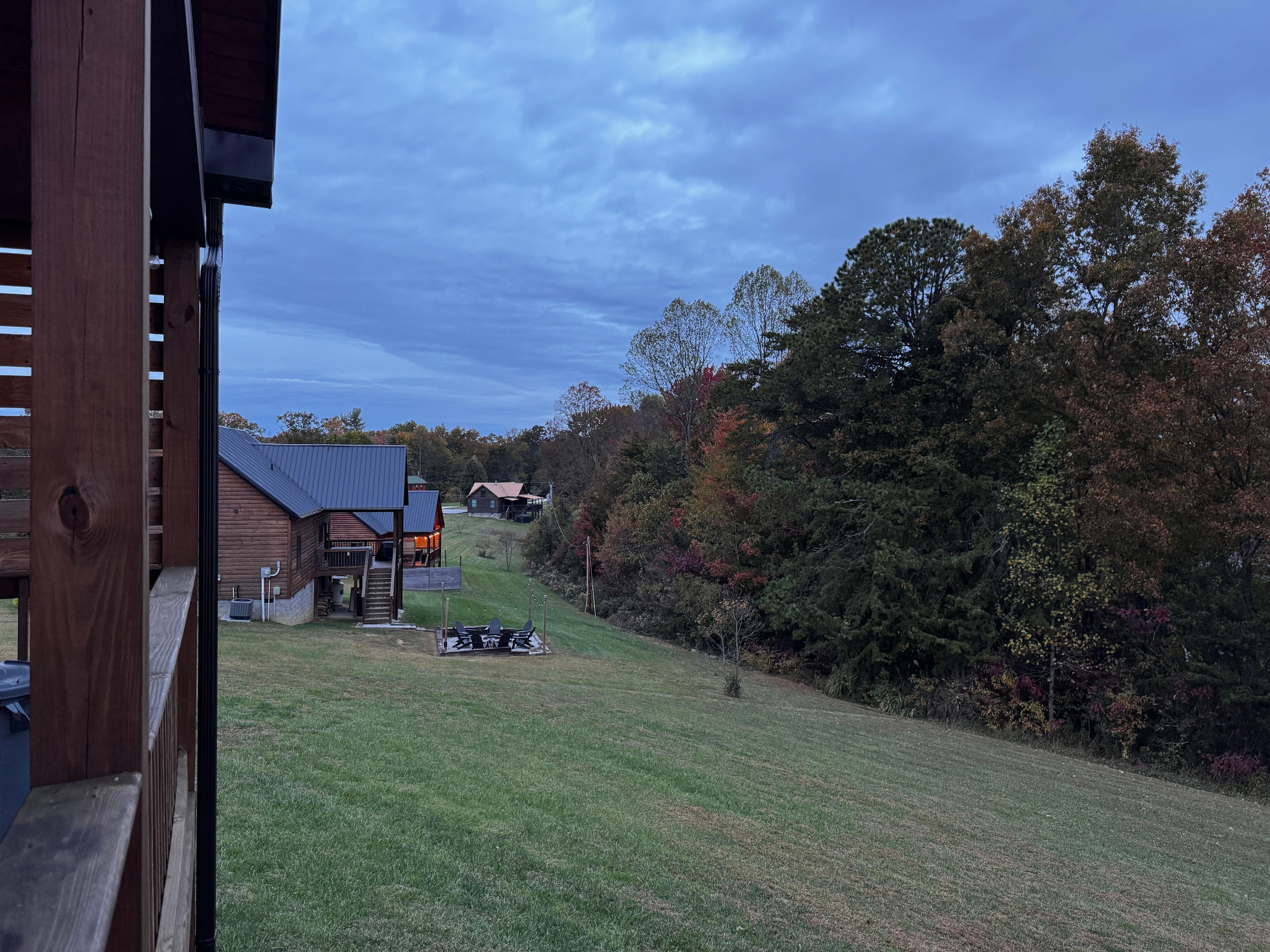 Back deck to the left