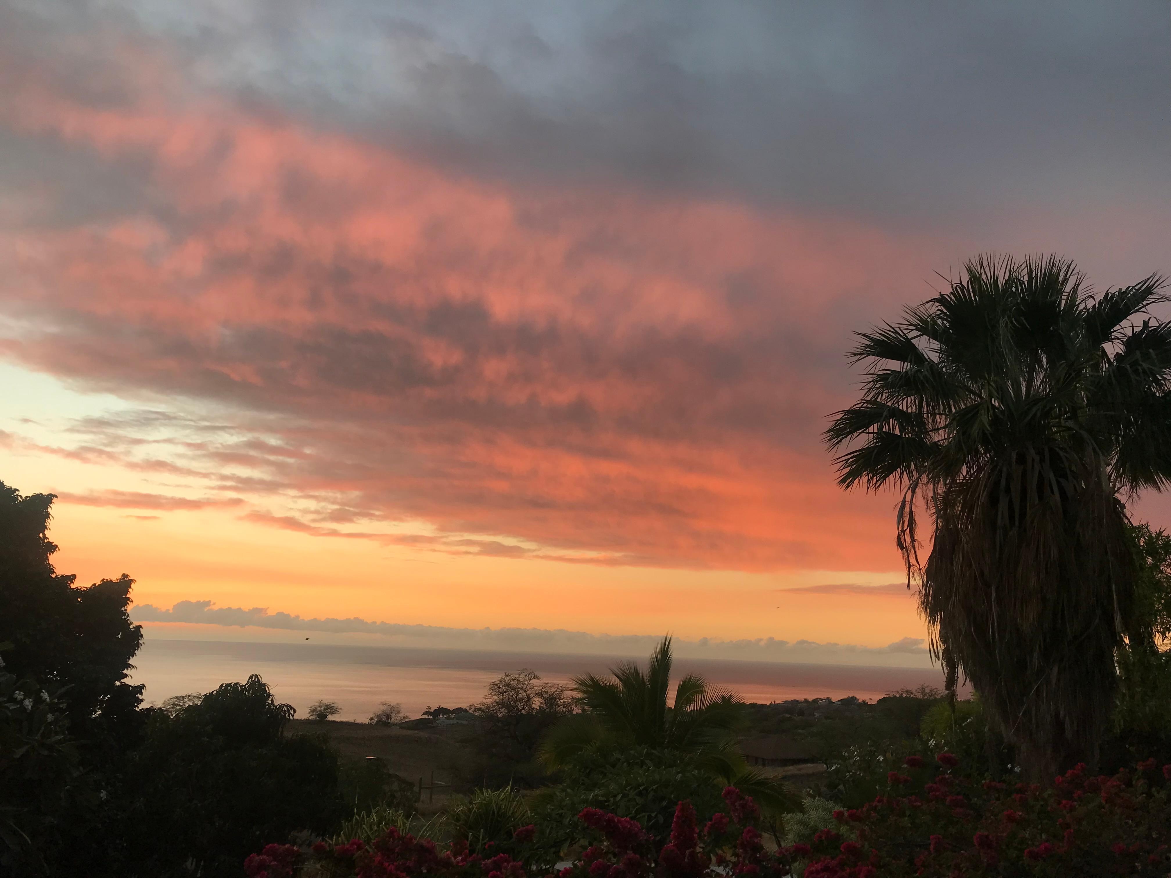 Sunset from our lanai.