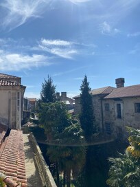 The view from the balcony room on the third floor.