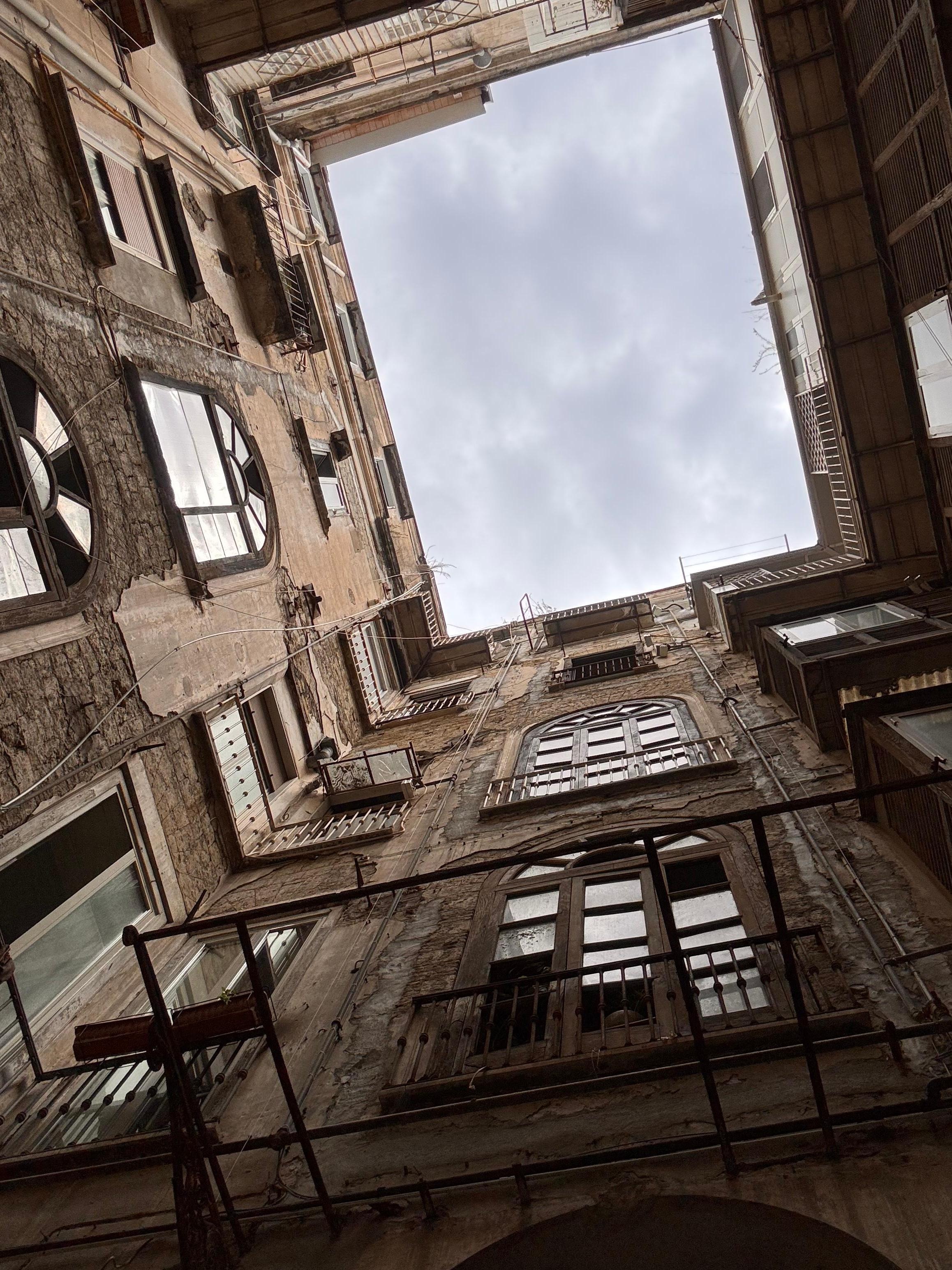 Courtyard area Inside main entrance doors 