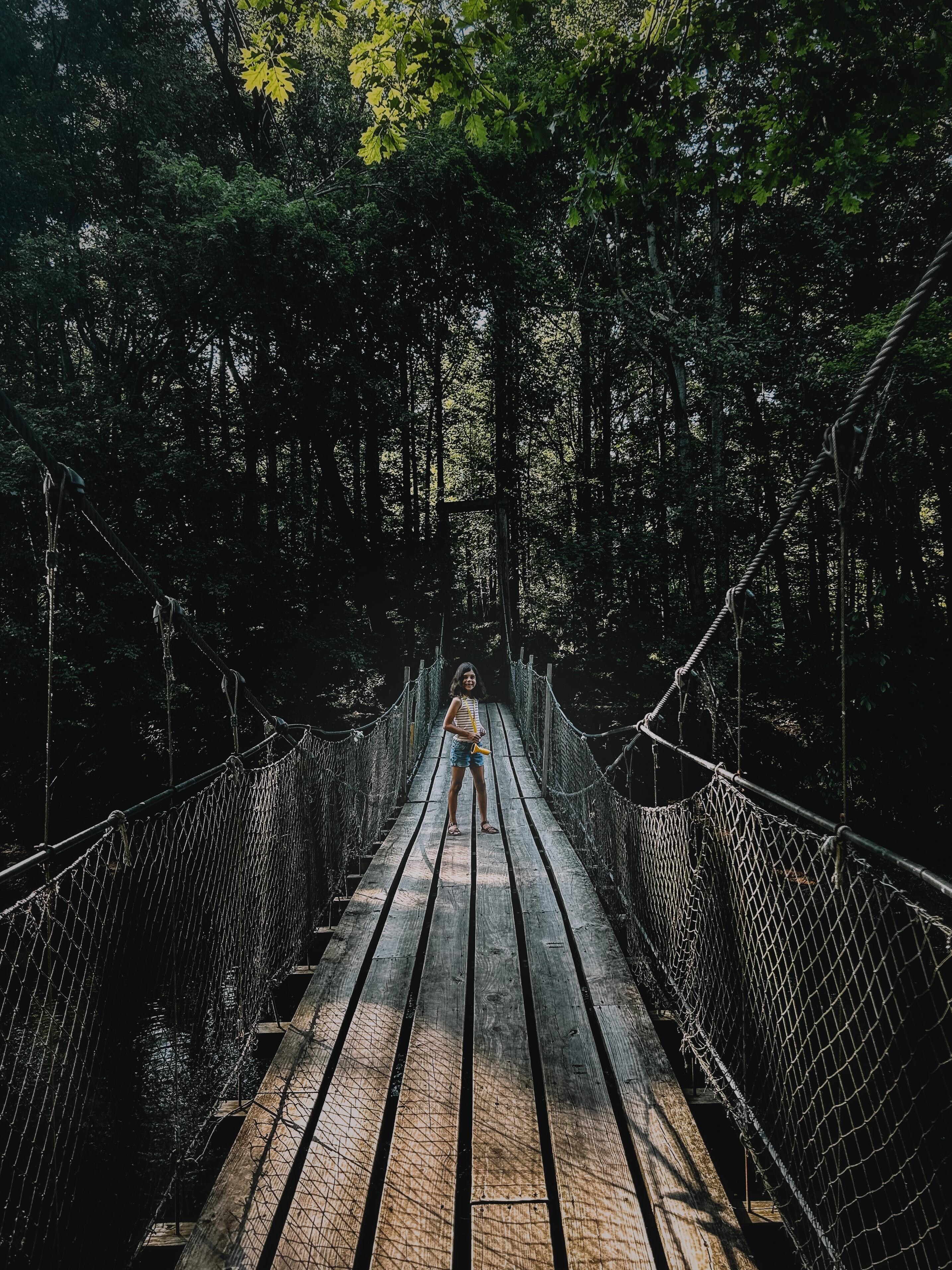 The suspension bridge was a neat feature of the property!