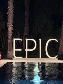 Water fountain outside