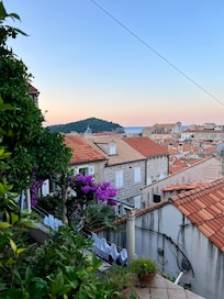 Early morning patio view