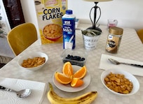 two groceries stores, a high end store with a bakery, and a discount store (Norma) make it easy to eat in, saving money for other activities.