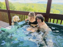 We enjoyed the hot tub, even though it needed repairs.