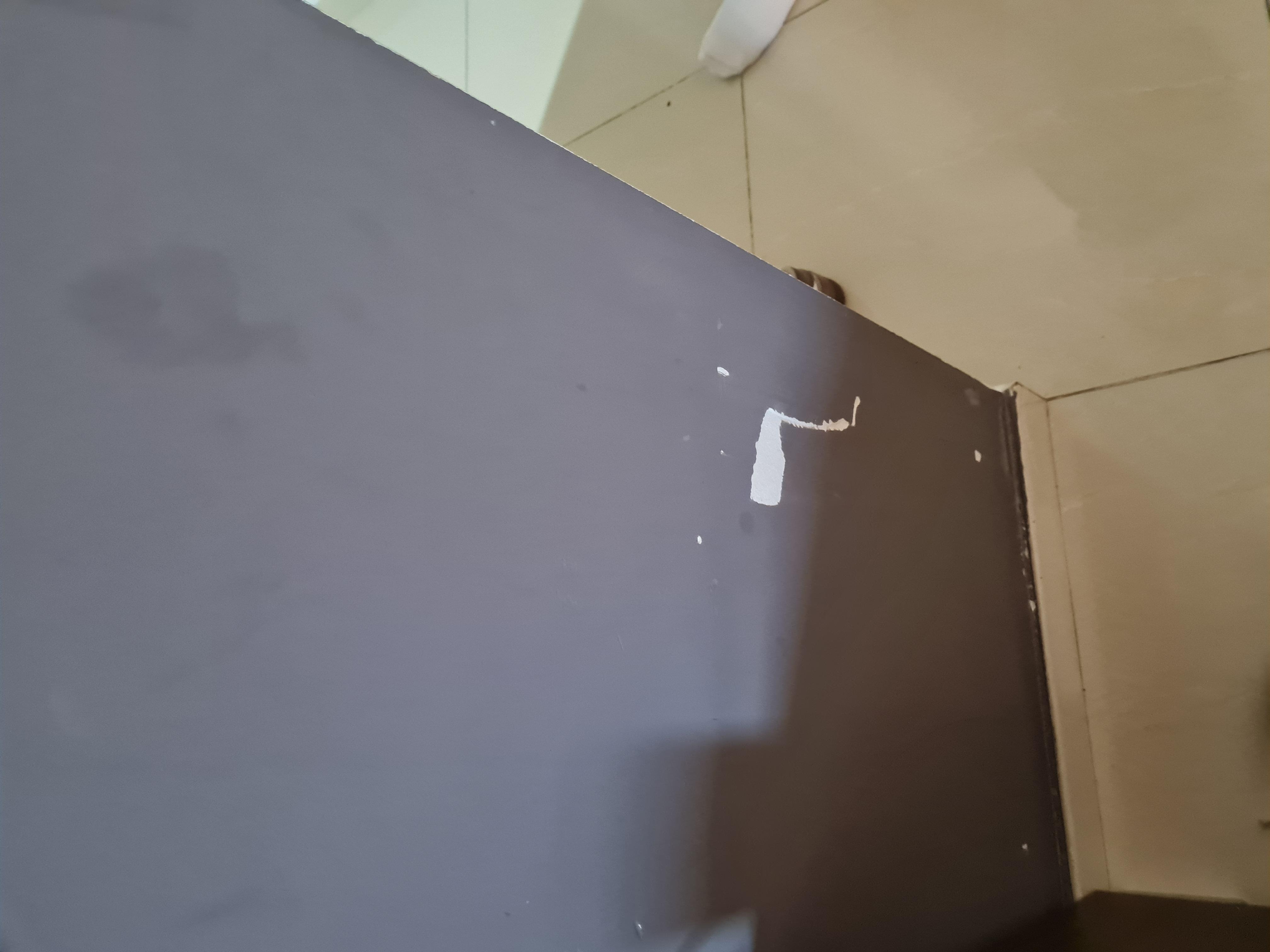 Painting scraped off wall