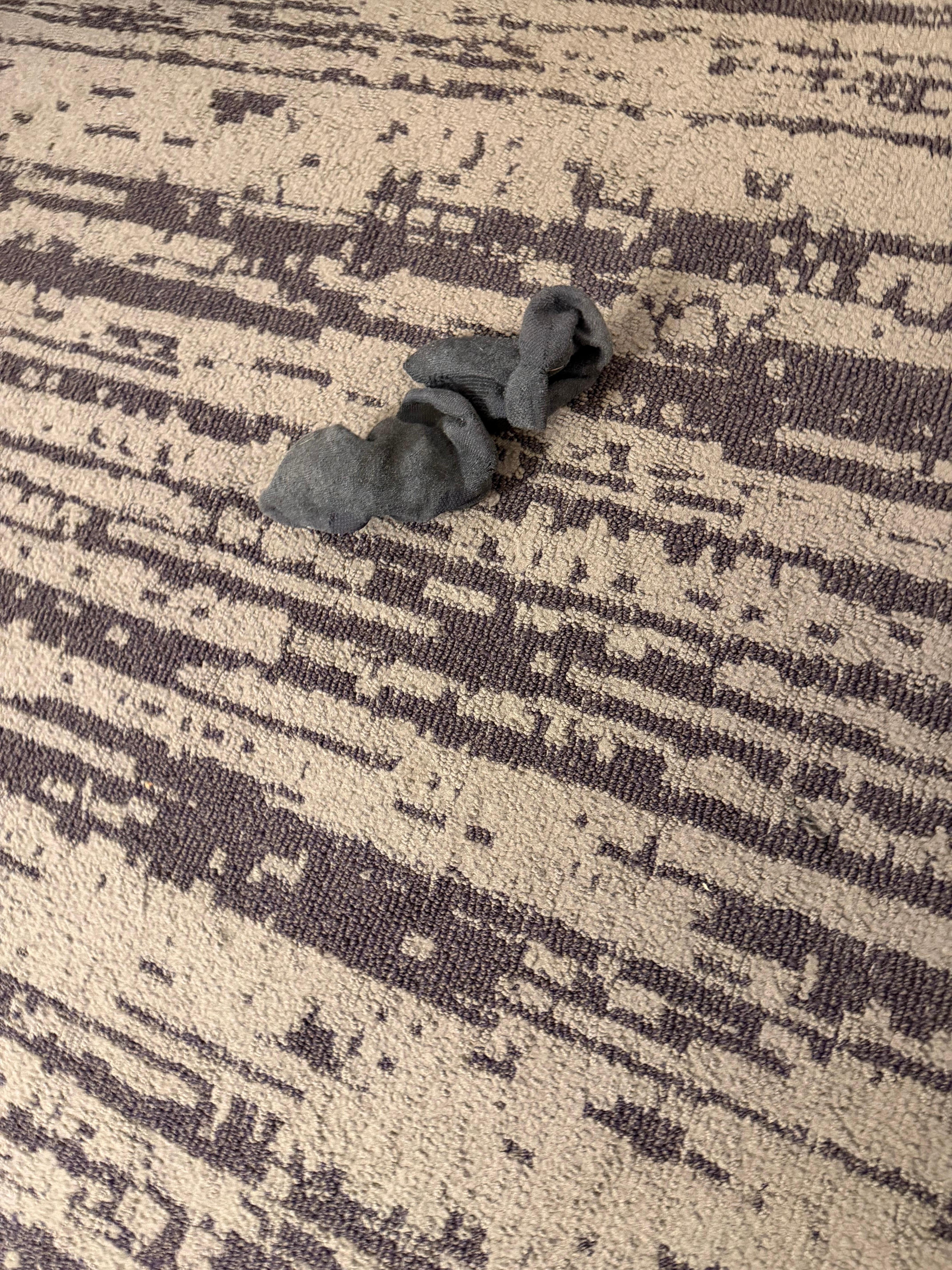 We found socks on the floor when we arrived to the room