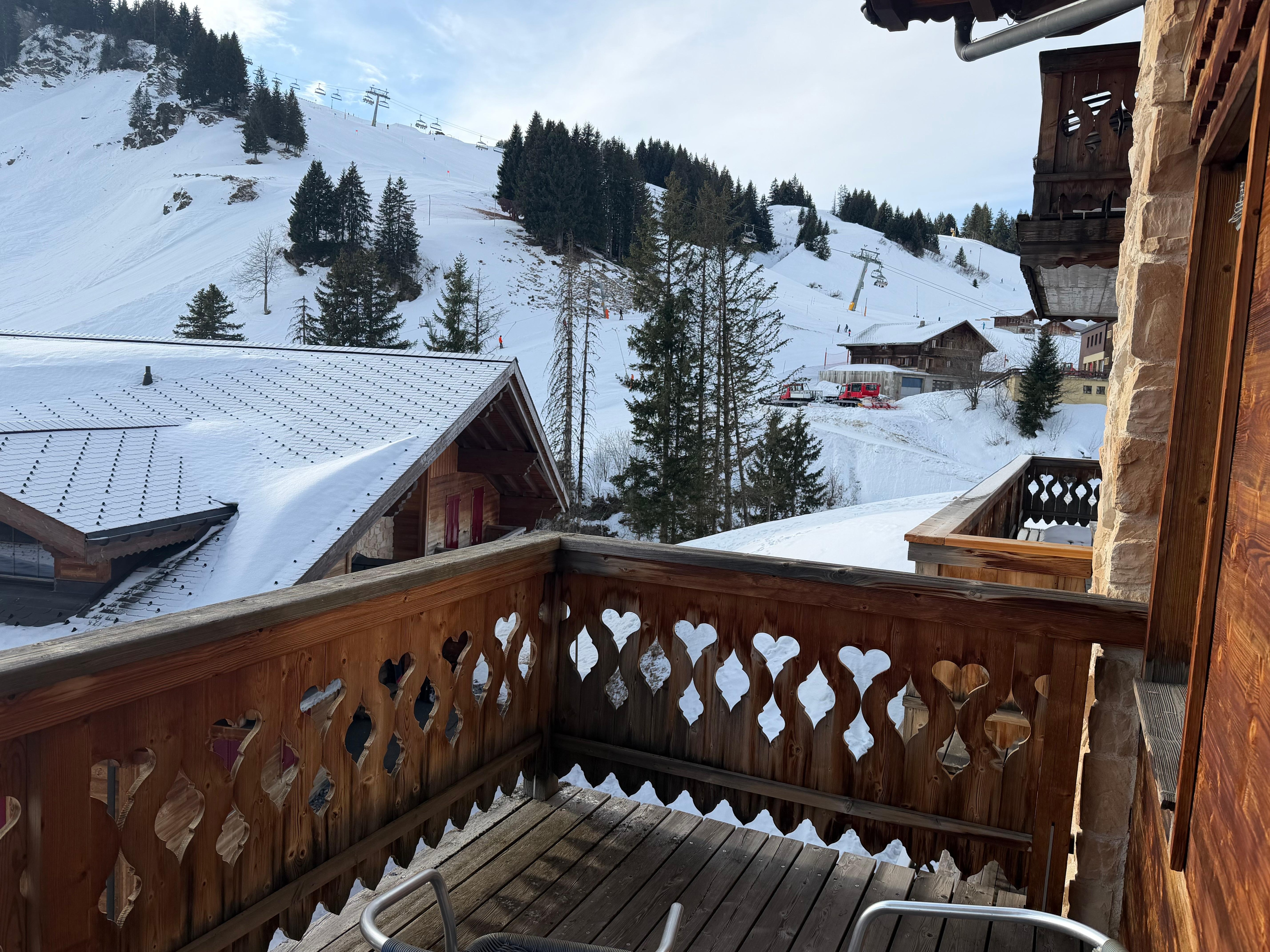 View of the slopes from the balcony