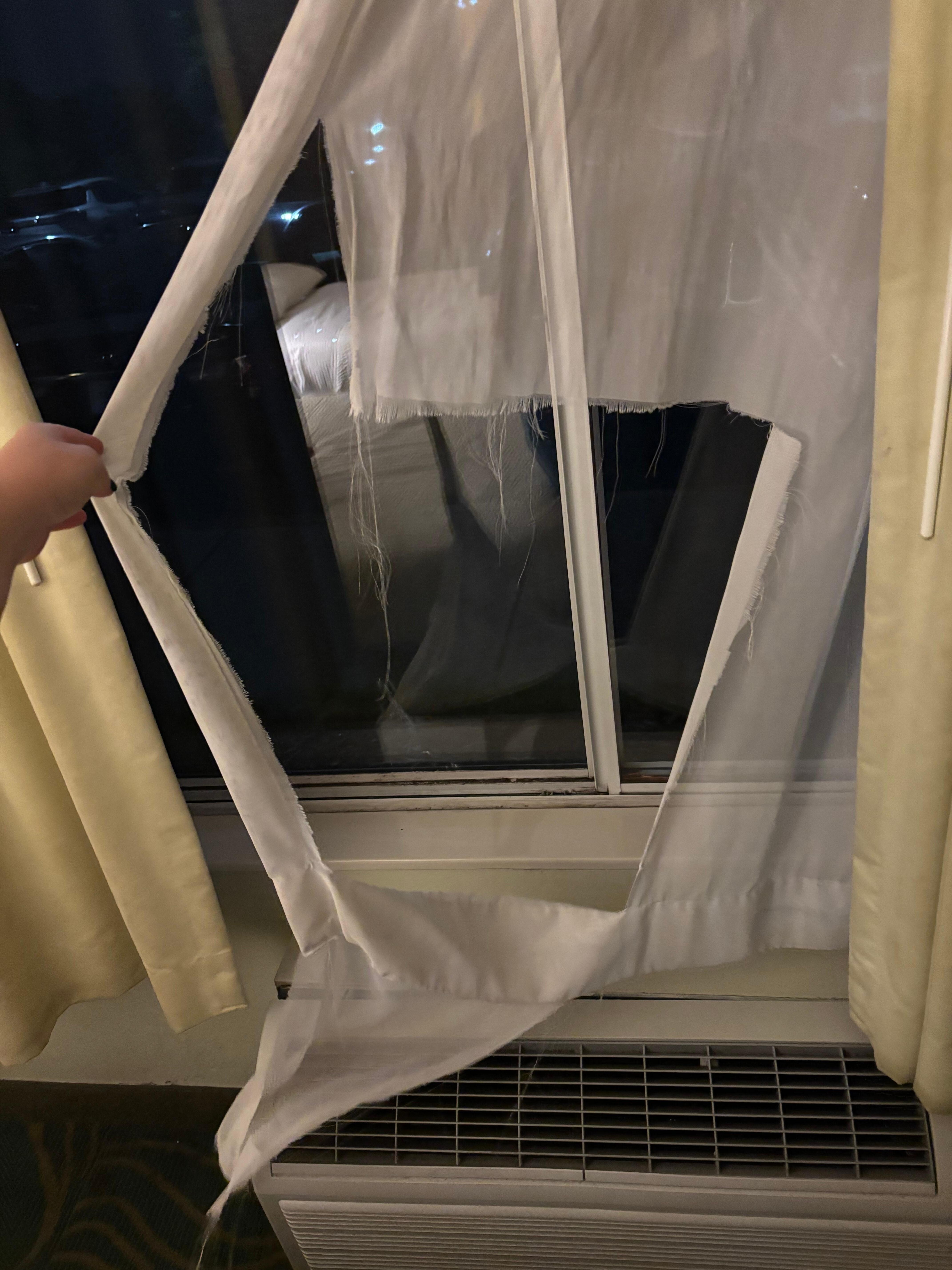 Broken/ ripped curtains