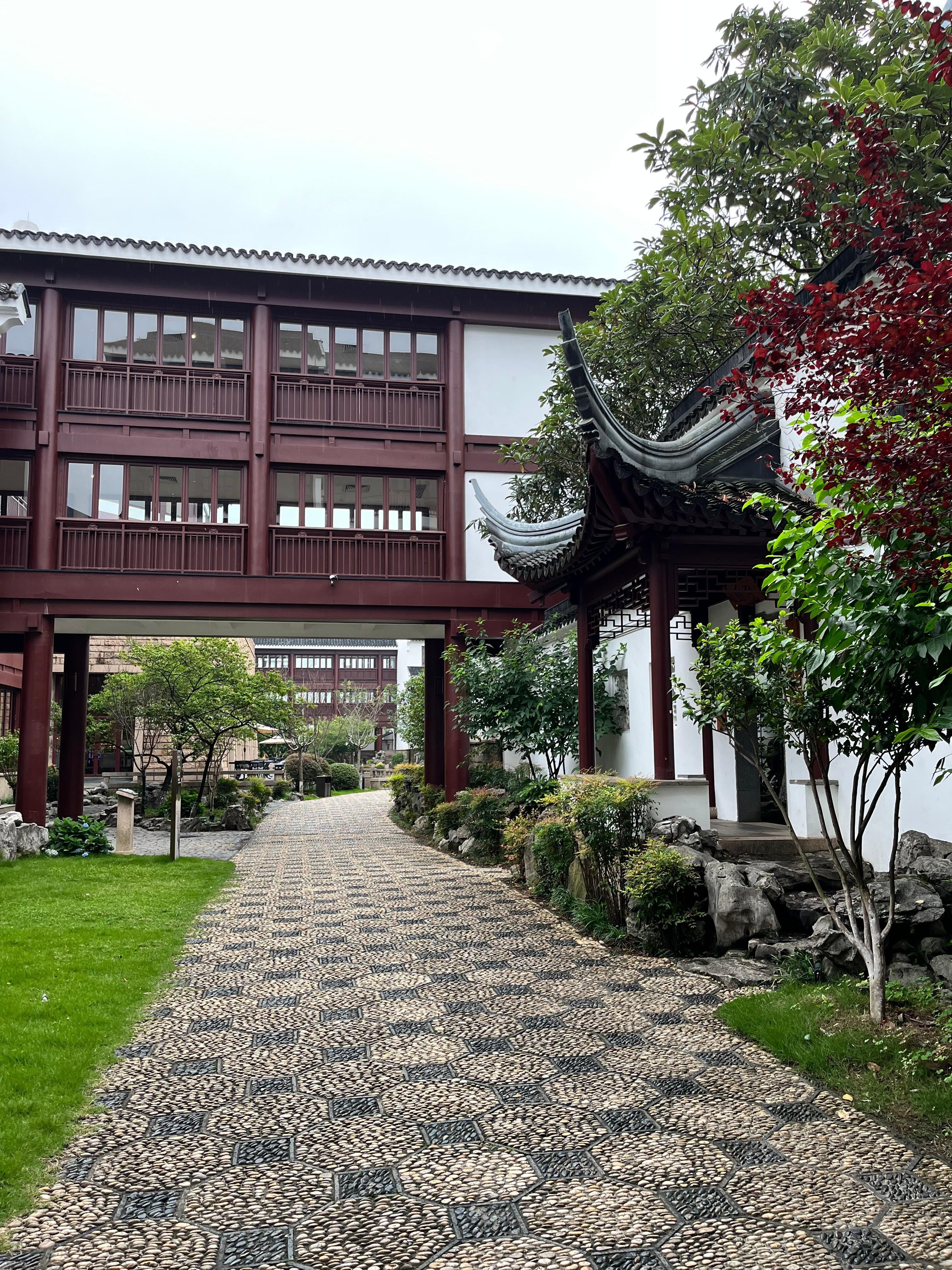 Hotel courtyard