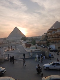 Sun going down, view from our room.