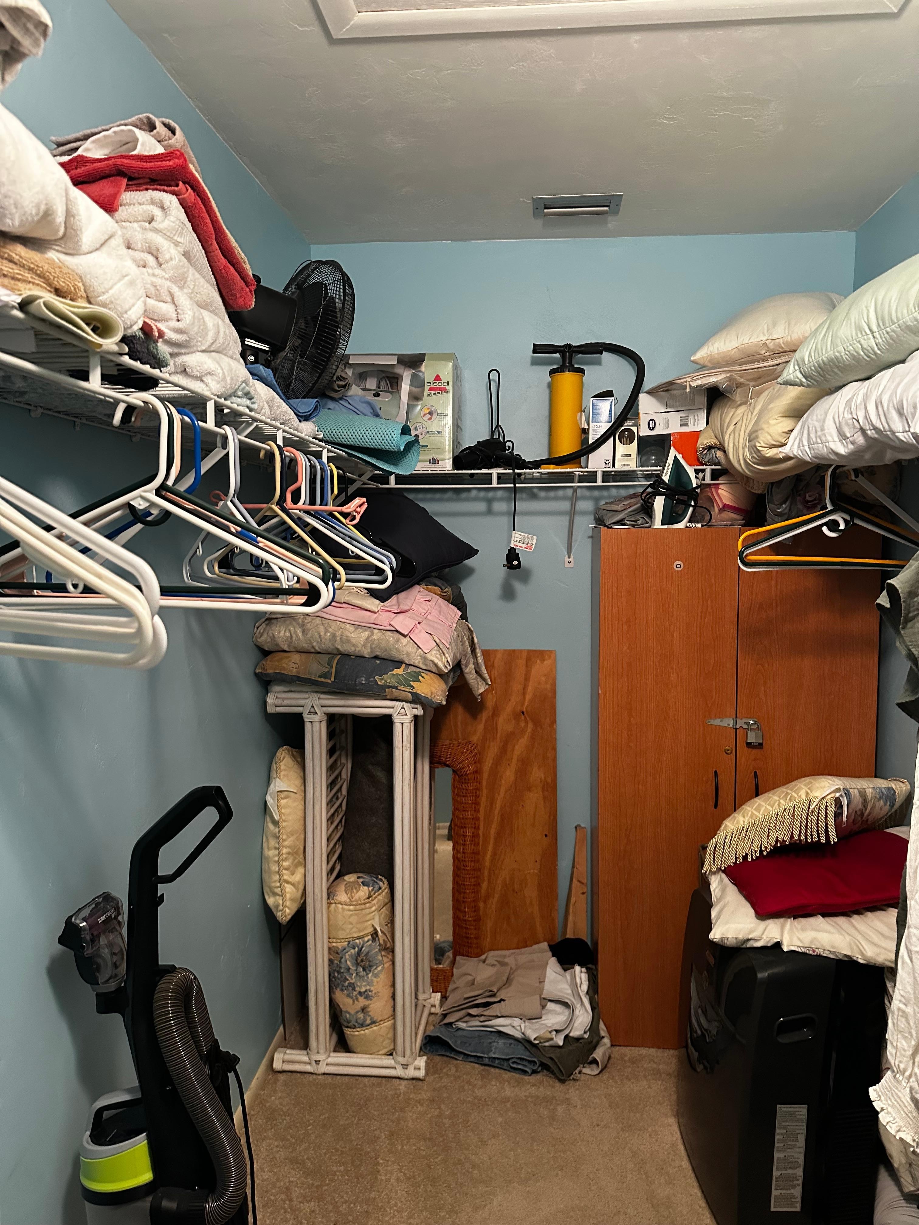 Closet contents when we arrived 