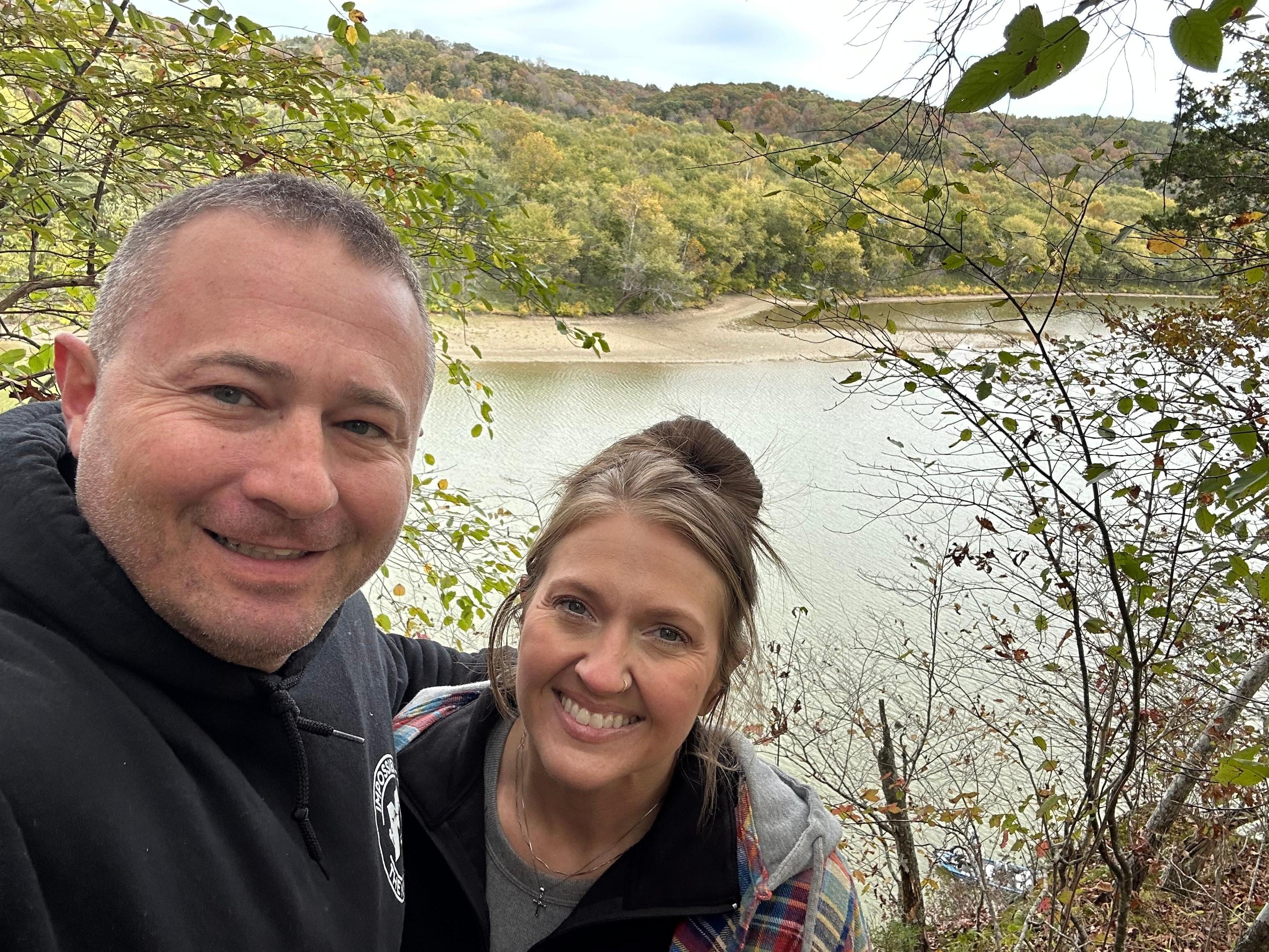 Took us about 10 min to hike through the woods to this lake point overlook 