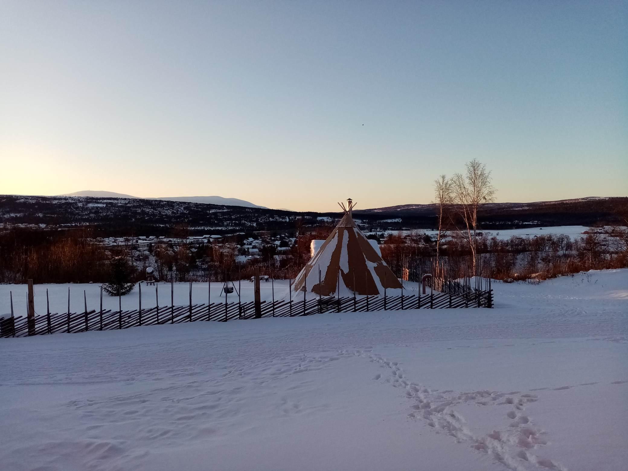 Udsigt fra balkon'en. 