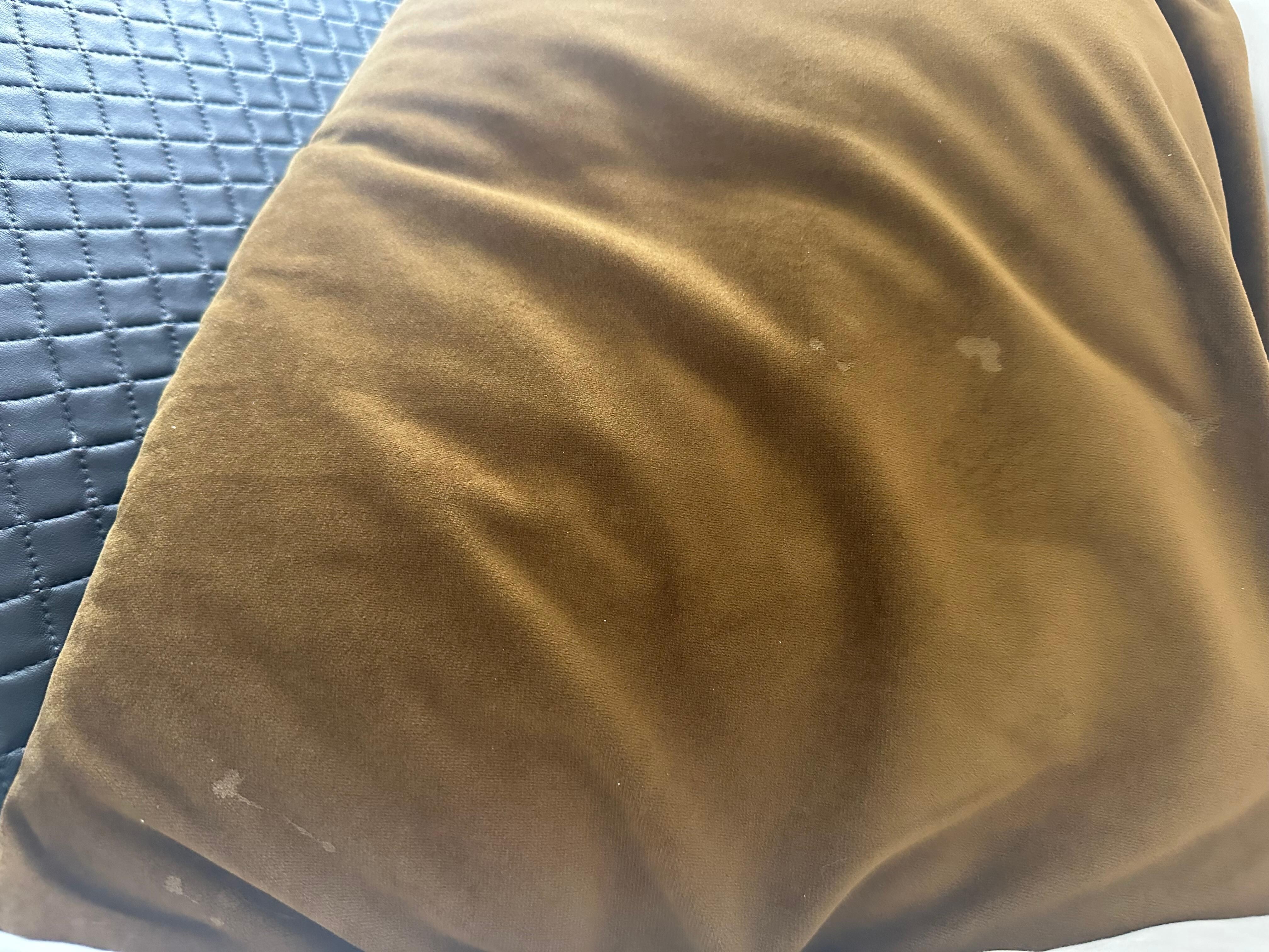 Pillows filthy with sticky residue