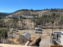 View from property balcony, Ruidoso’s wild horses grazing…!