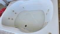 This is what our hot tub looked like after we did a test run. Thankfully we did this before getting in. Completly gross
